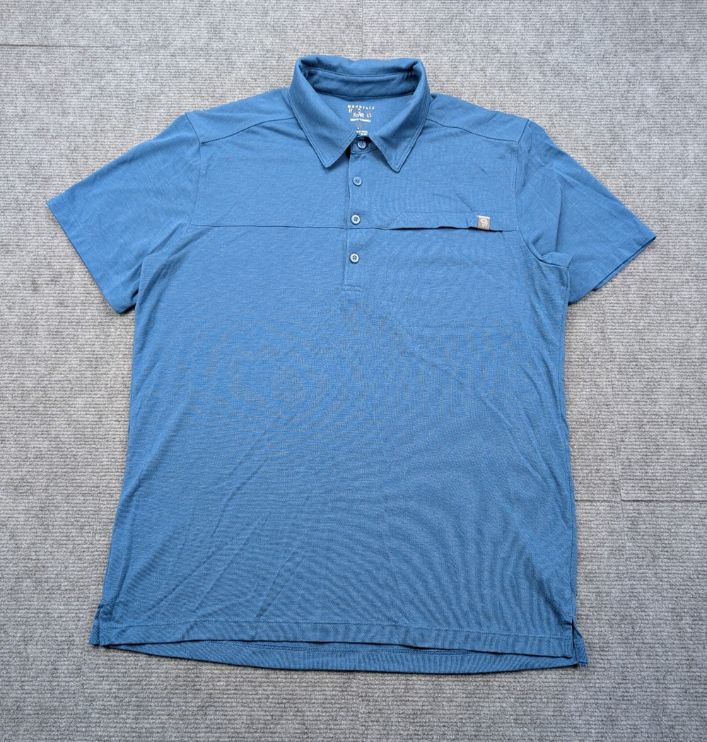 Mountain Hardwear Polo Base Layer Men Medium Wool Blend Lightweight Outdoor Hike